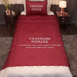 ست روتختی یک نفره سه بعدی مخمل طرح Fashion House