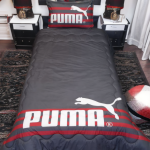 ست روتختی سه بعدی مخمل یک نفره طرح PUMA کد10007 - 4تکه